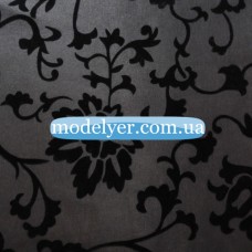 Ткань Тафта флок люрекс (черный)